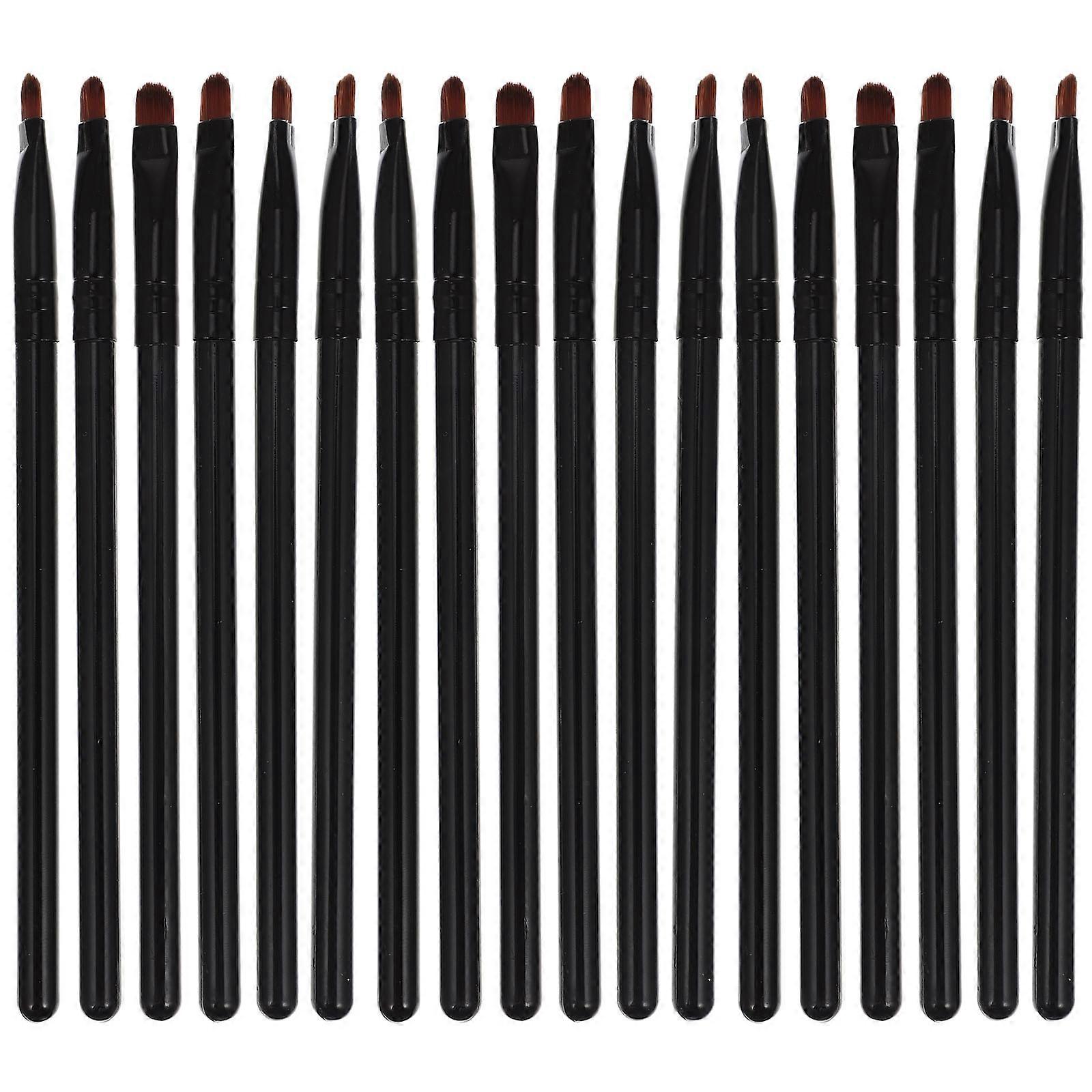 18 Piece Flat Concealer Makeup Brush Set with Eyebrow & Eyeshadow Brushes – Travel Friendly, Synthetic Fibers, Precise Application, Smooth Finish