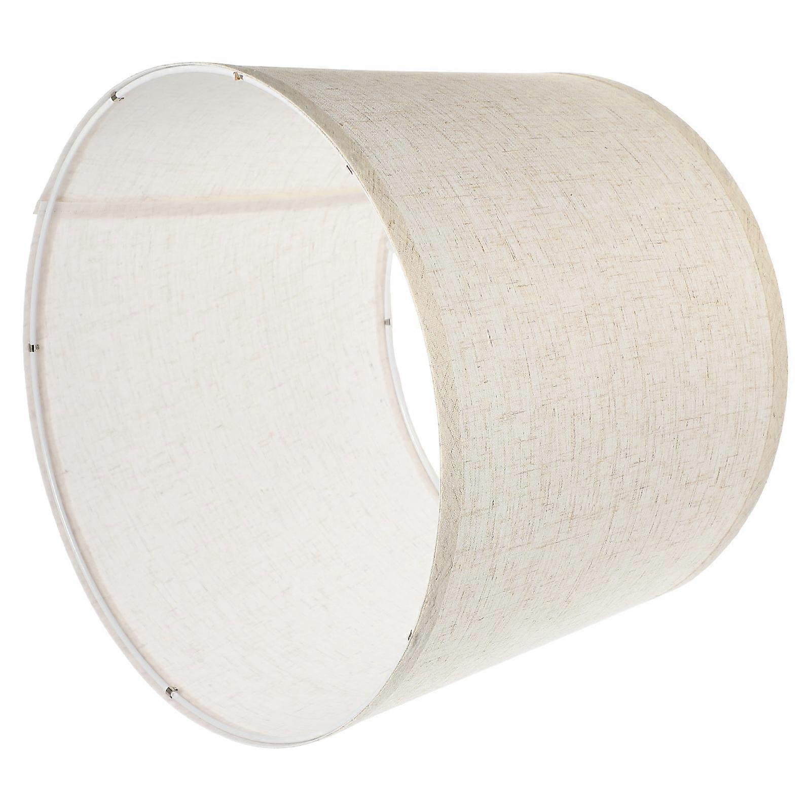 Linen Lamp Shade Replacement for Table Lamp Round Design Beige Color