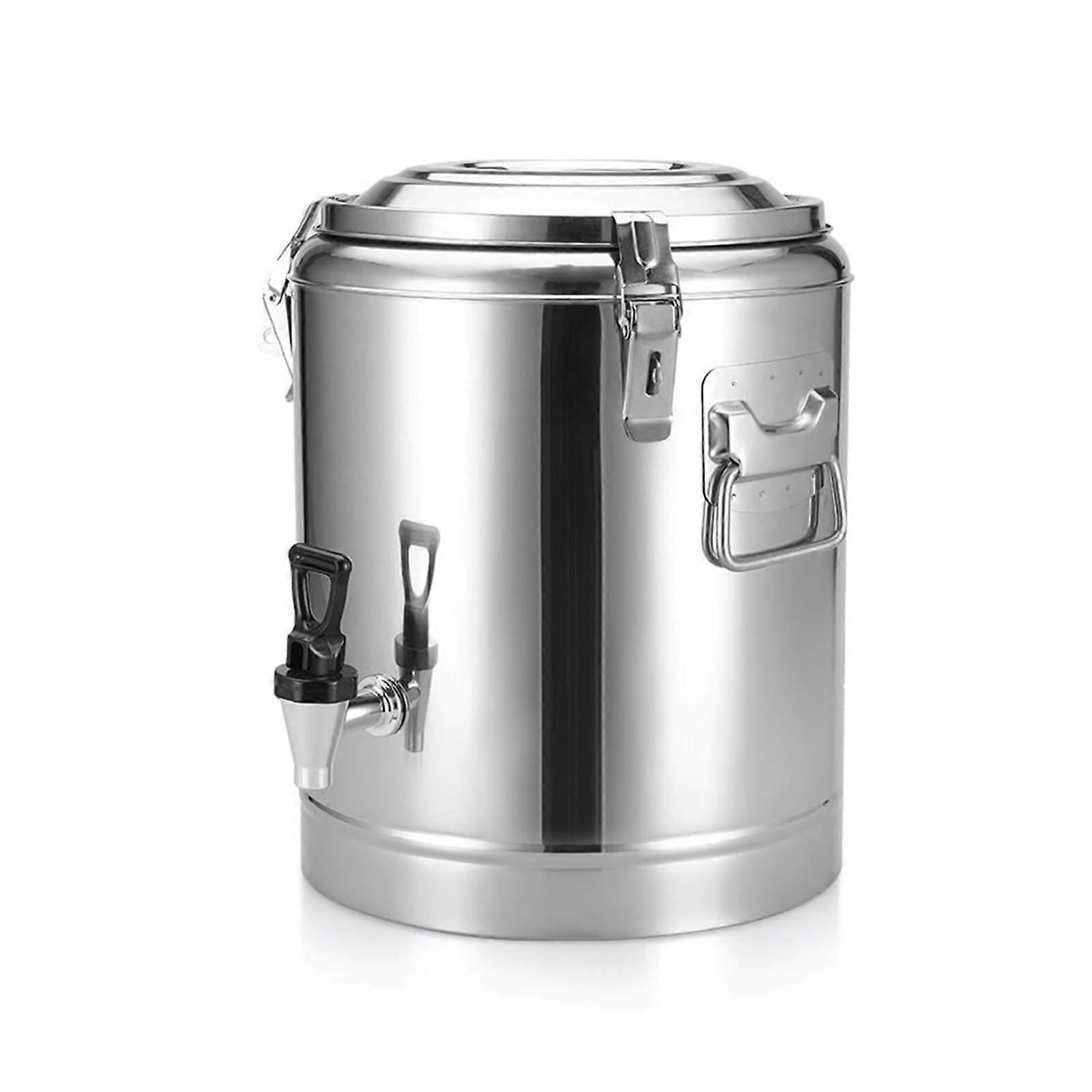 Insulated Stainless Steel Barrel Thermal Hot and Cold Drink Dispenser with Tap 10/20/30/40/50/60/70L Soup Barrel