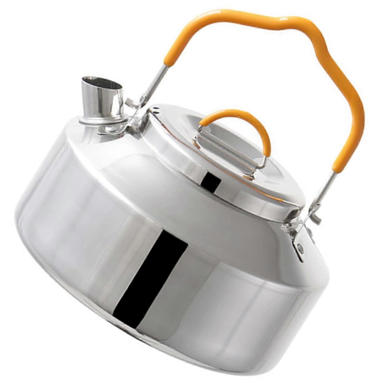 Portable Foldable Camping Kettle with Whistle and Handle for Outdoor Activities, Camping Trips, and Leisure Time