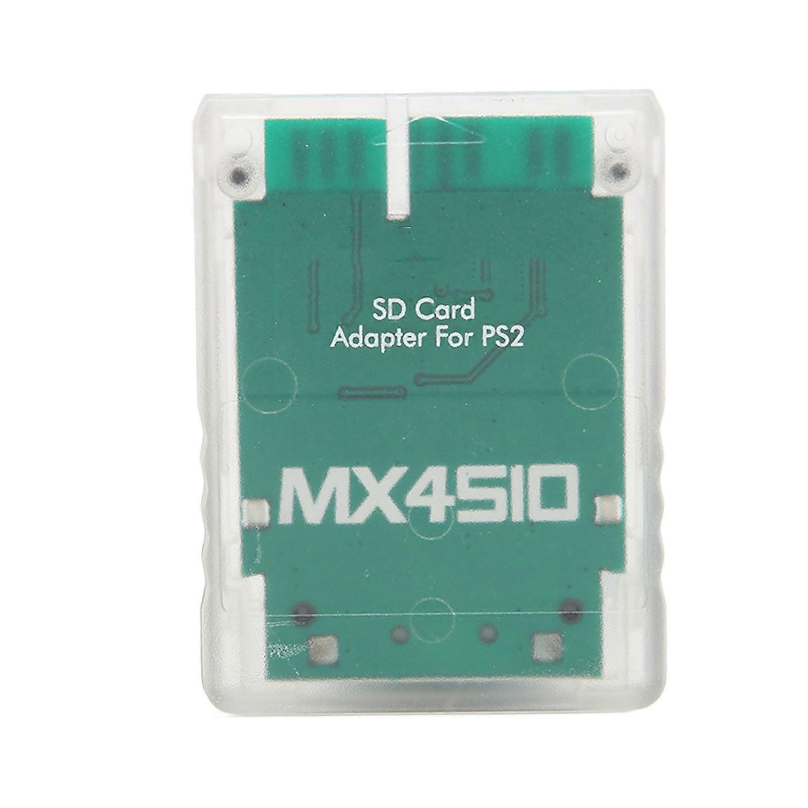 Storage Card Adapter Transparent Plug and Play Professional Game Console Memory Card Reader for PS2