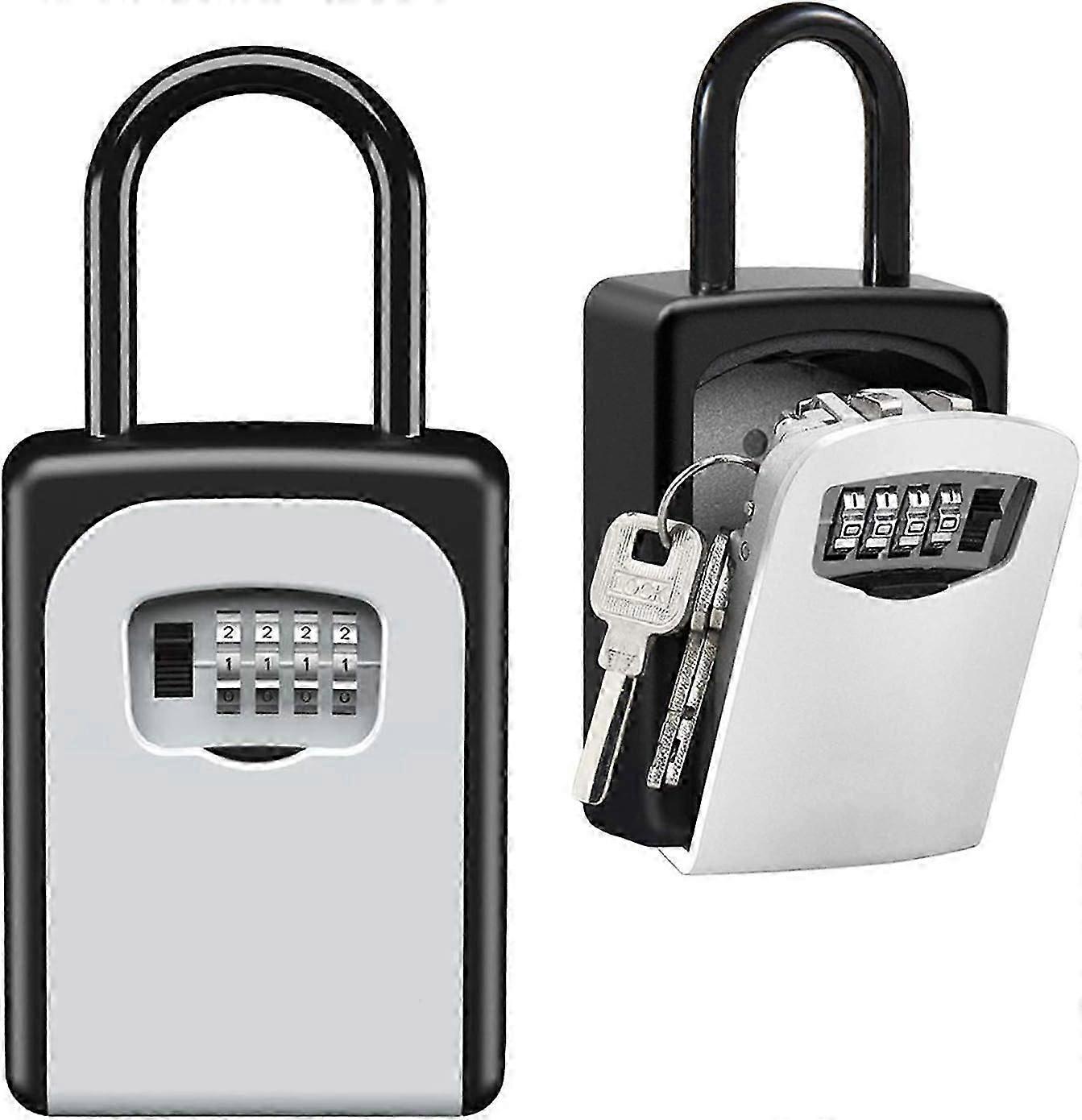 Wall-Mounted Key Lock Box - Weatherproof with Resettable Code