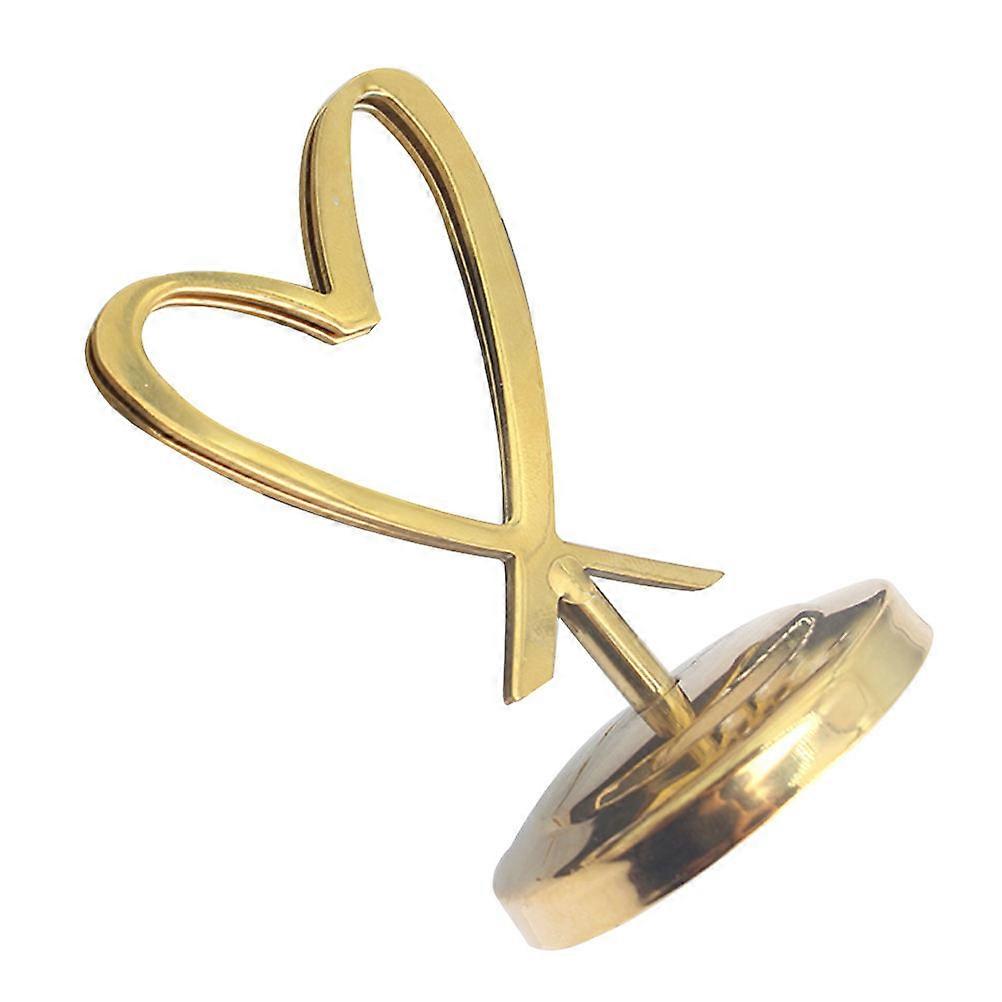 1Pc Golden Heart shaped Metal Menu Card Holder Decorative Ornament