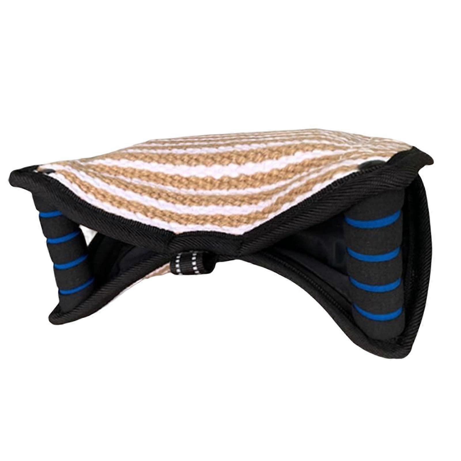 Robust teething cushion with two strong handles, toy for medium to large dogs, black