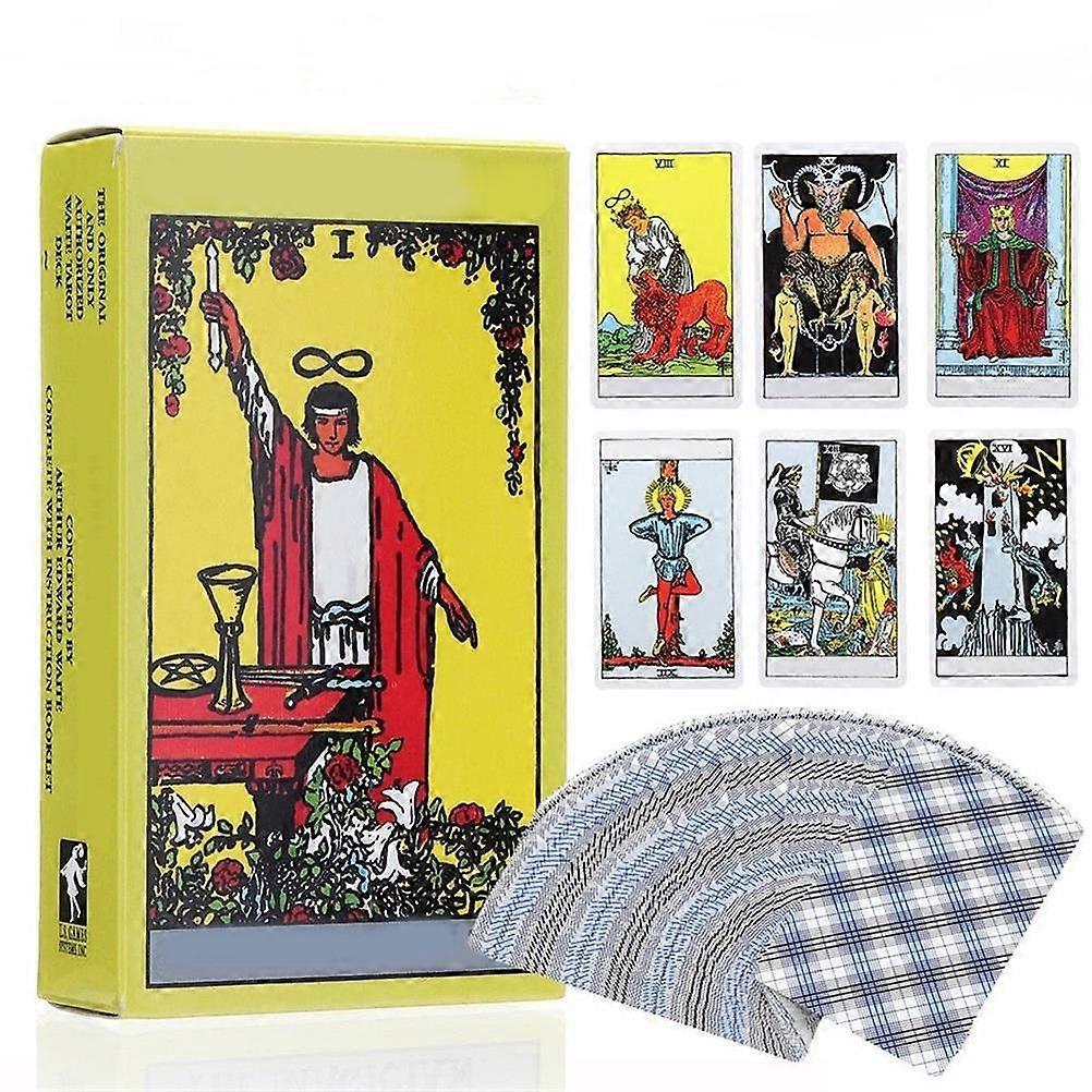 English Classic Travel Card Board Game Power Deck with Guide Booklet 78 Tarot Cards for Beginners