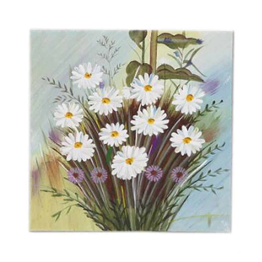 hand painted frameless wall decoration