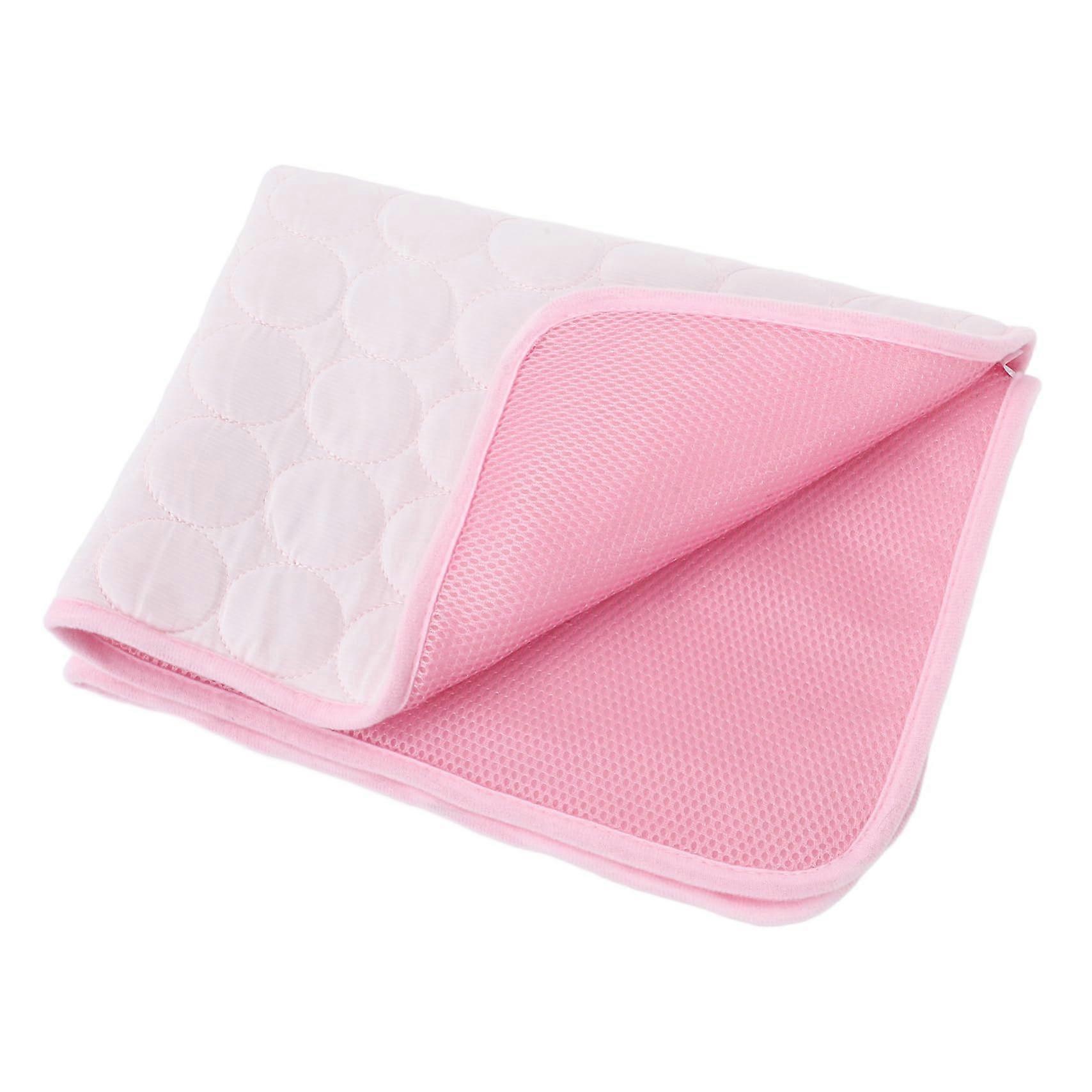 Selfcooling nontoxic pet cooling mat for dogs and cats, for car and travel use, easy to clean.