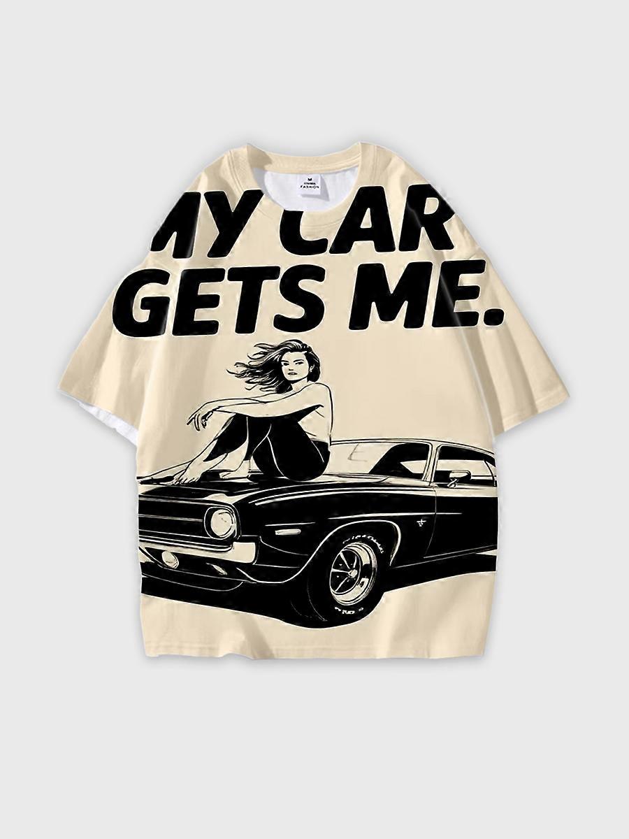 T-shirt round neck Pattern loose short sleeve JW2351