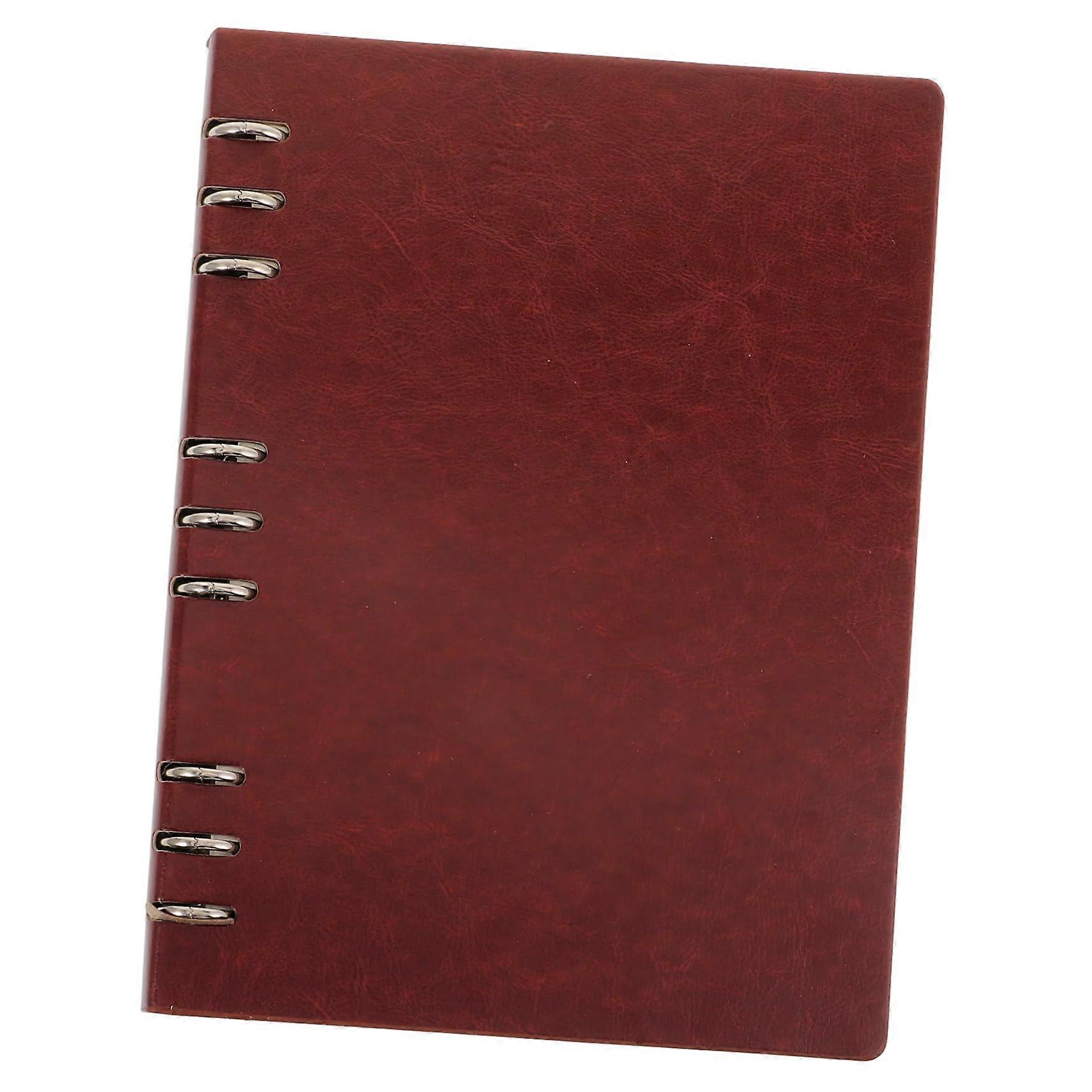 Notebook for students, notebook with calendar, binder notebook, writing pads, sketchbook, paper, brown.