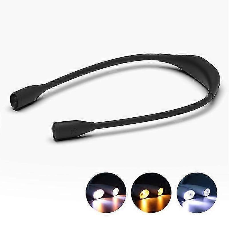 led portable hanging neck lamp student eye protection reading lamp USB charging reading lamp outdoor night running neck lamp