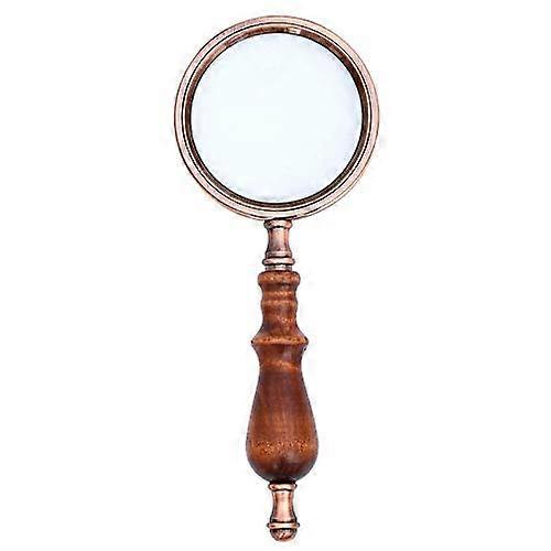 Lupen for Reading, Wooden Handle, Retro, Small Print, Magnification, Hand Gift, 88 mm x 225 mm