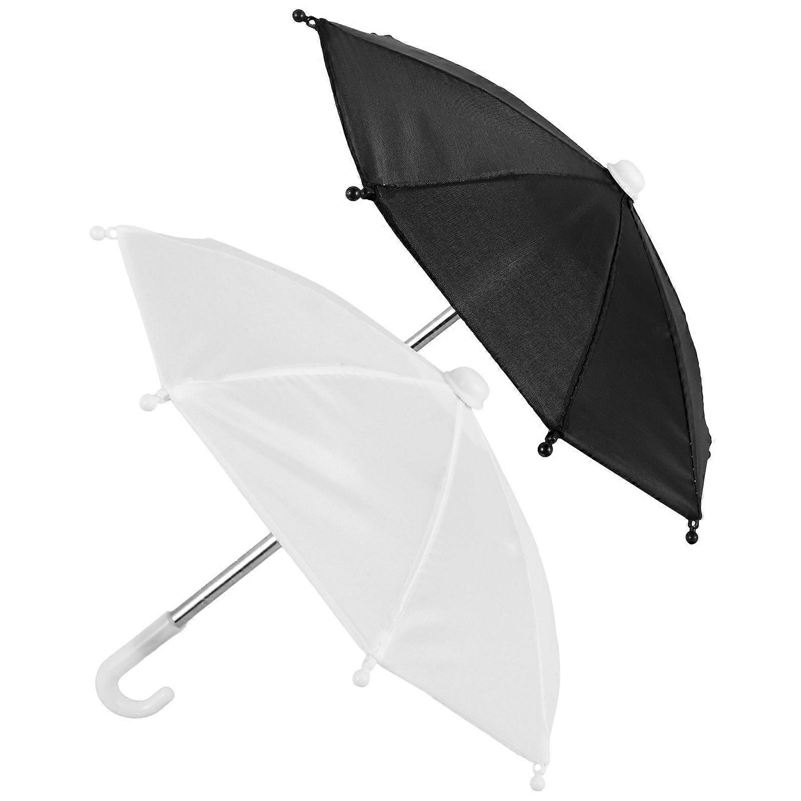 2 stücke Puppe Regenschirm Puppe Haus Regenschirm Ornamente Mini Regenschirm Mini Haus Layout Requisiten