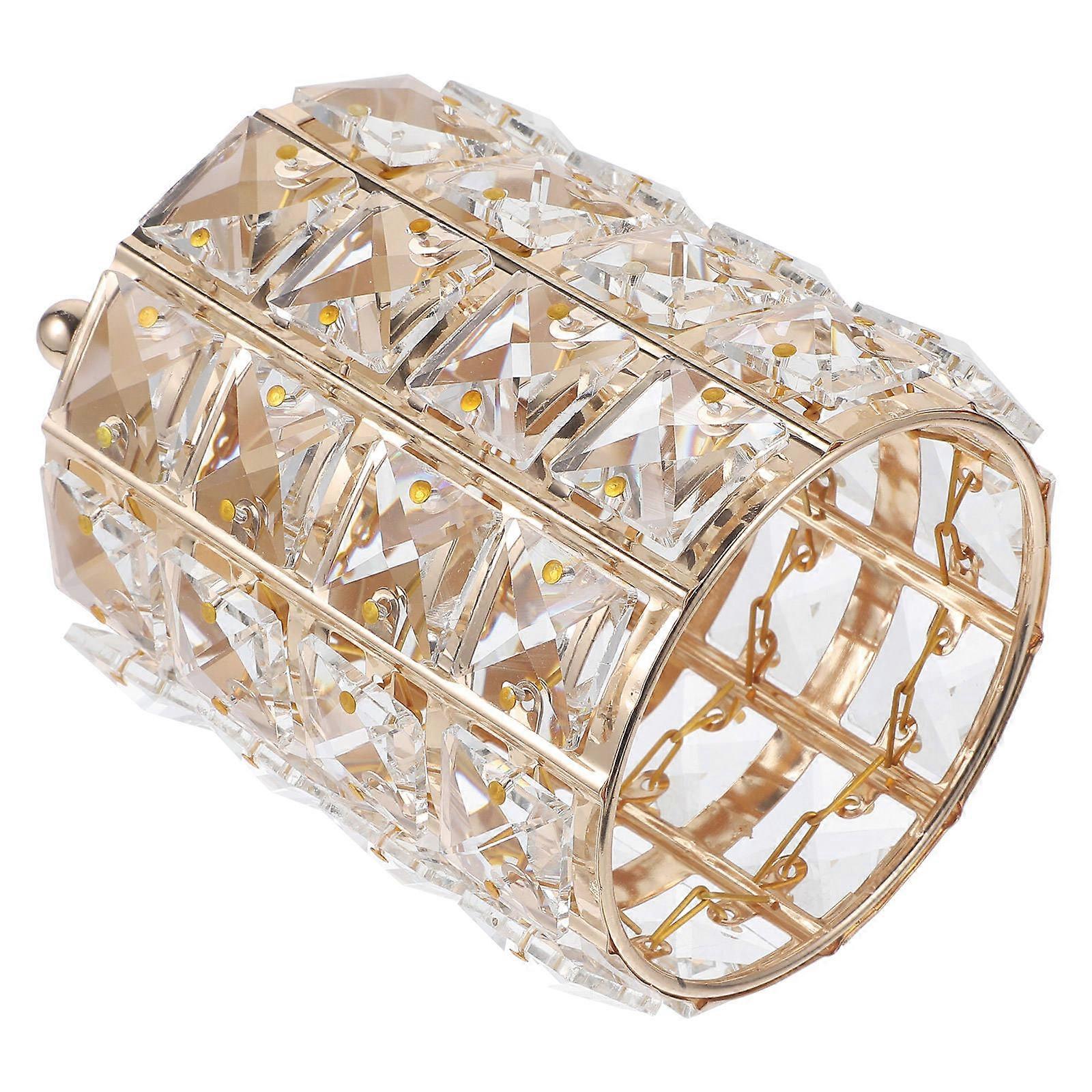 Creative Crystal Makeup Brush Storage Container Cylindrical Vanity Holder For Cosmetics 1Pack