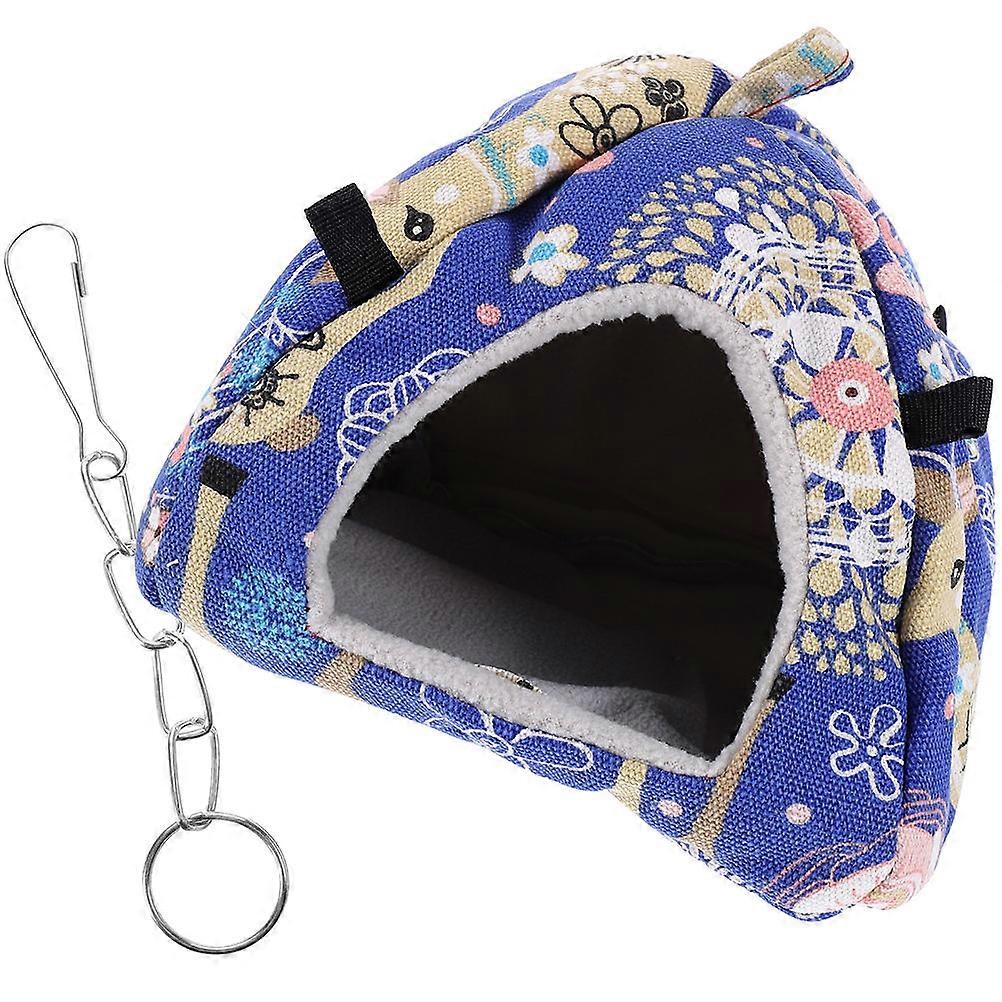 Hamster Accessory Winter Warm Hamster Nest Christmas Elk Pattern Guinea Pig Hideout Cage Hanging Nest 18.00X17.00X17.00CM 1Set