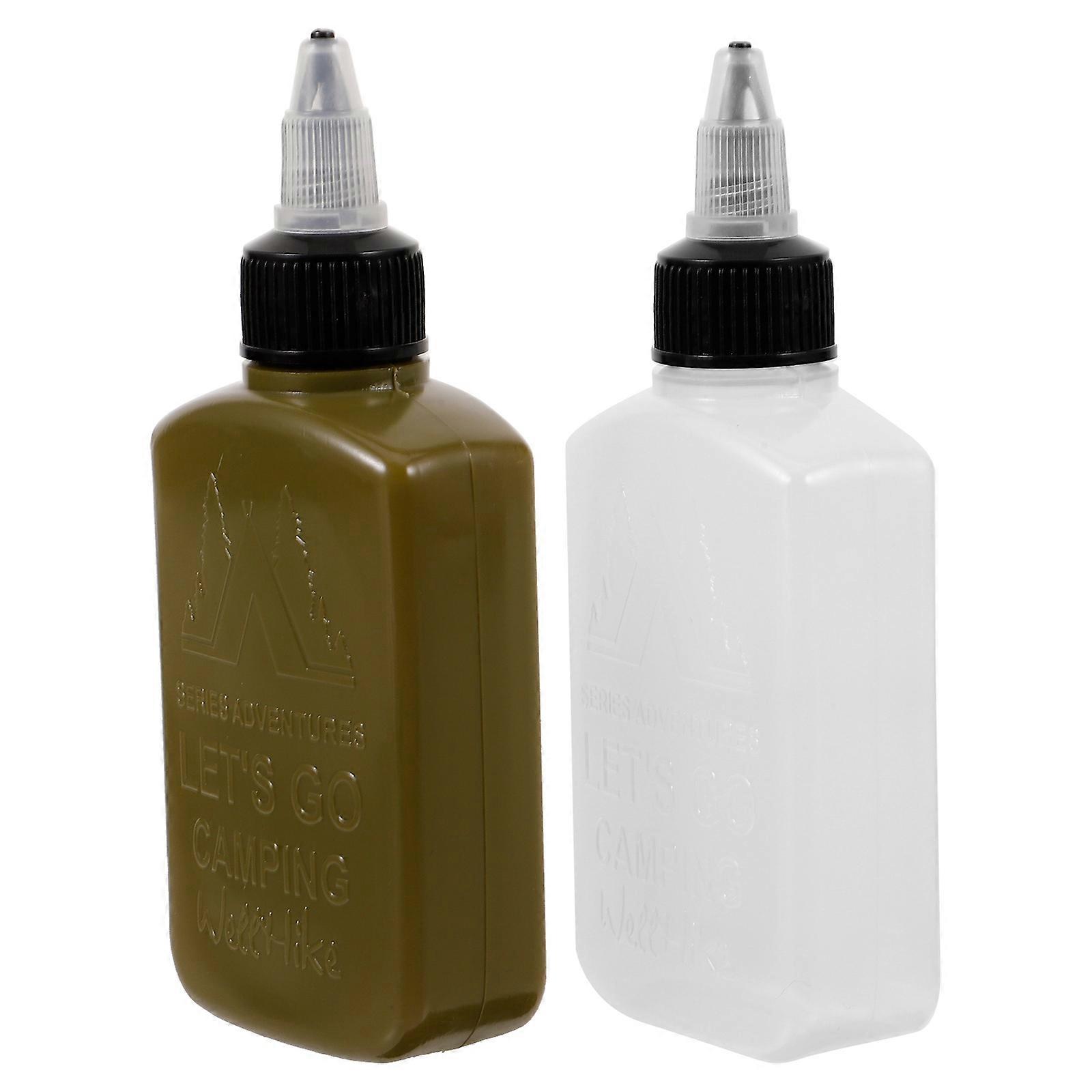 2 Pack Assorted Color Plastic Soy Sauce Dispenser Leakproof Bottle for Camping and Outdoor Use