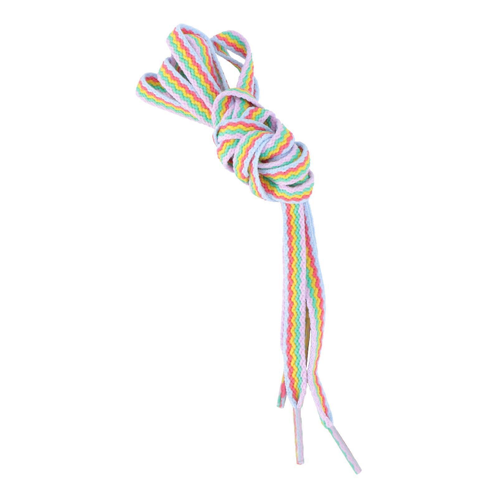 Shoe Laces For Athletic Shoes Rainbow Flat Vigorous Everyday Use 1 Pair