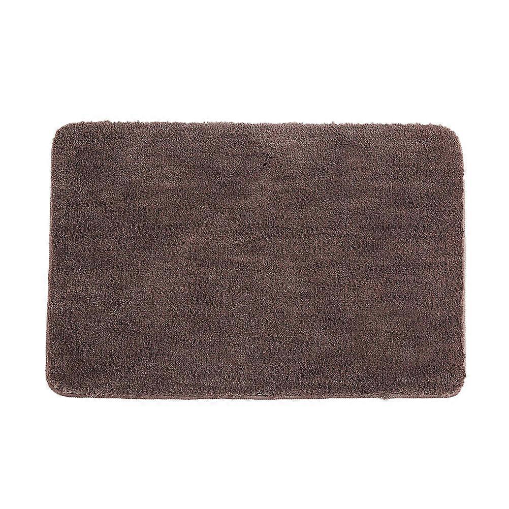 Plush Bathroom Floor Mat With Water Absorption And Skid Resistance For Living Room Use Coffee 60x40cm 1Pcs
