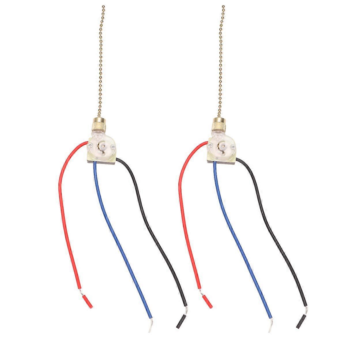 Durable Plastic Pullchain Onoff Switch for Fan Installation and Replacement Home Use 2 Pieces