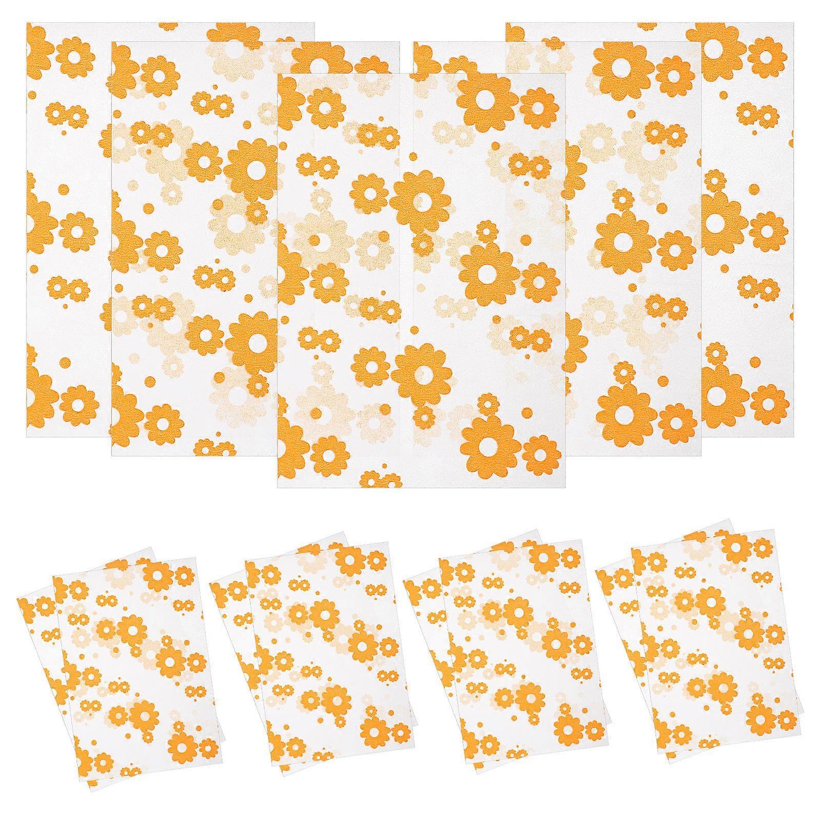 Flower Pattern Wrapping Paper 100 Sheets Greaseproof Food Packaging for Homemade Sweets Cookies Caramels Confections Durable Easy to Use