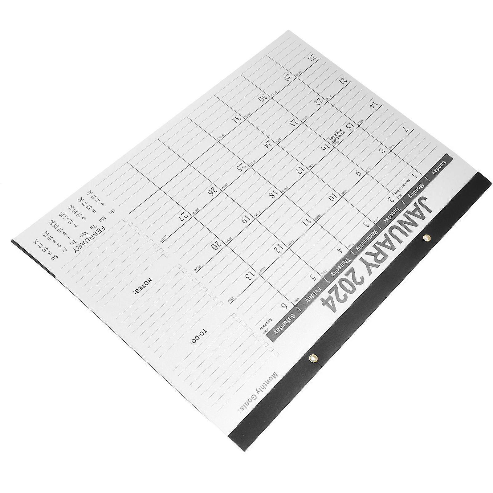 Desk Calendar Paper Material Standing Desk Calendar Office Use Memo Writing 1Pcs