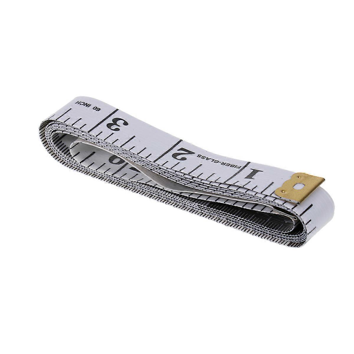 White Vinyl Soft Ruler with Fiberglass Strands for Accurate Measuring 150 x 2cm