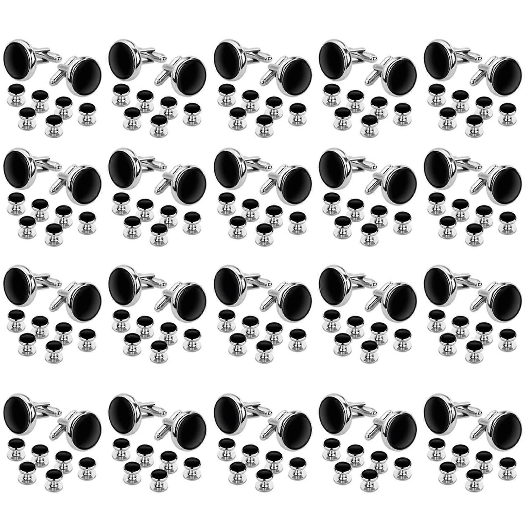 Cufflinks and Studs Set for Shirts Business Wedding 40 Cufflinks and 120 Studs