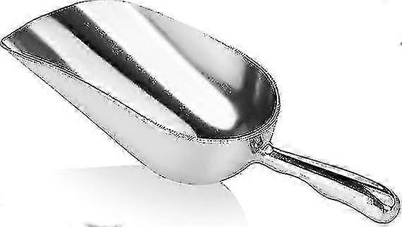 Paletta multiuso per farina di ghiaccio con fondo tondo in alluminio pressofuso, argento, 25,4 cm