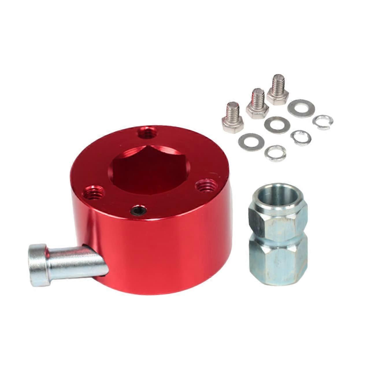 Quick Release Steering Wheel Adapter For Axle Hub, Red, Robust Removal Tool, Race Car Compatible, Easy Installation