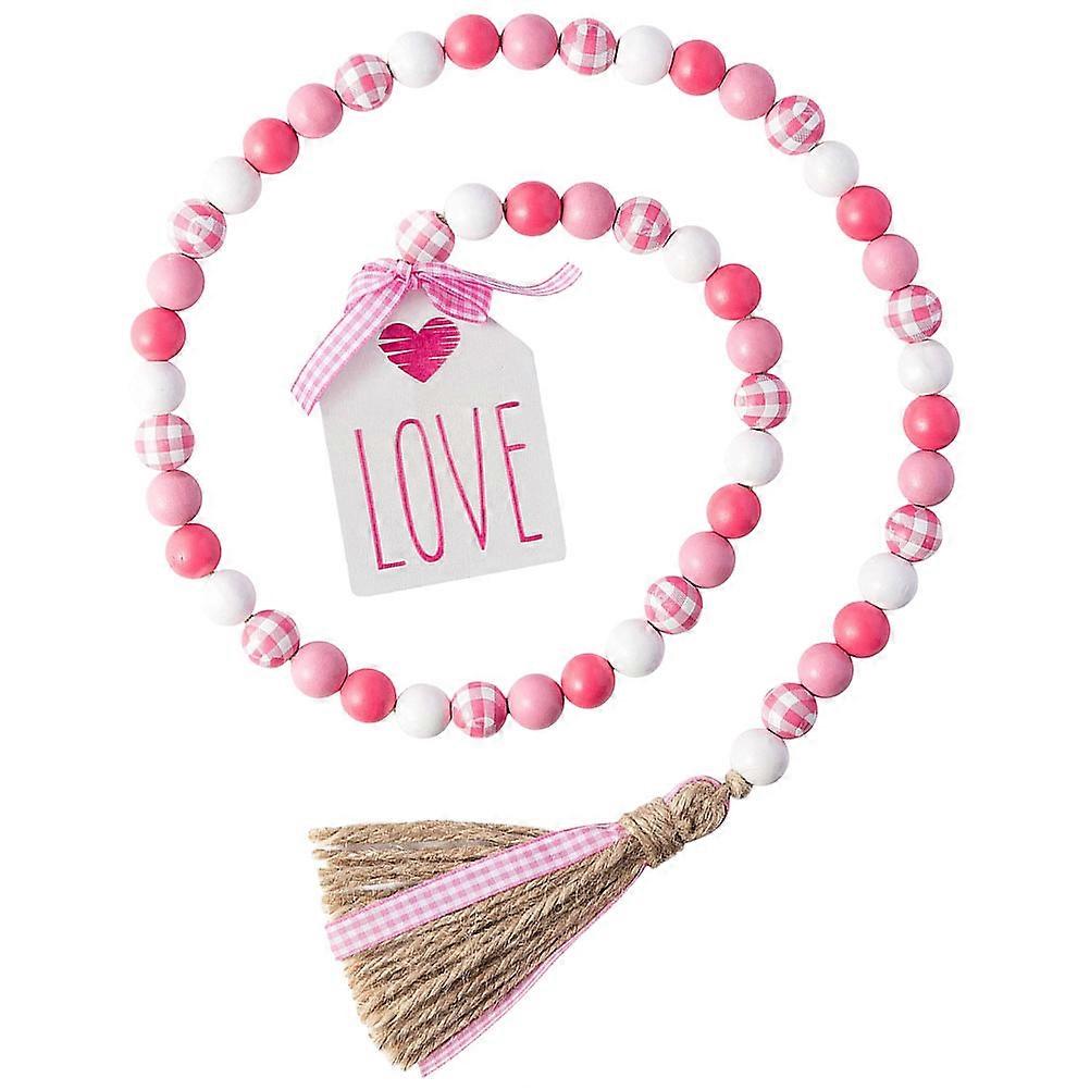 Wooden Beads Garland String Ornament Hanging Decoration for Home Party Garden Craftsmanship With Comfortable Touch Rustic Wall