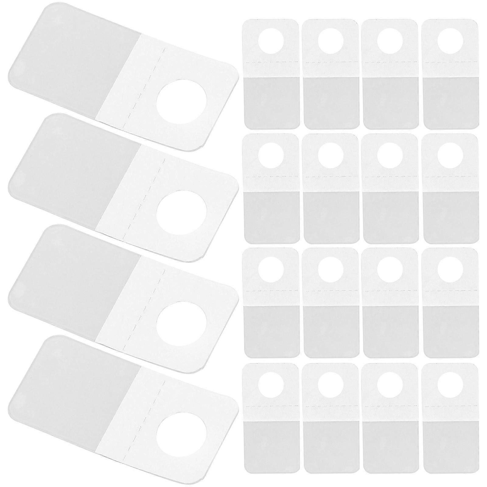 200pcs Self Adhesive Hanging Hooks for Storage Use Clear PVC Display Tabs Safe and