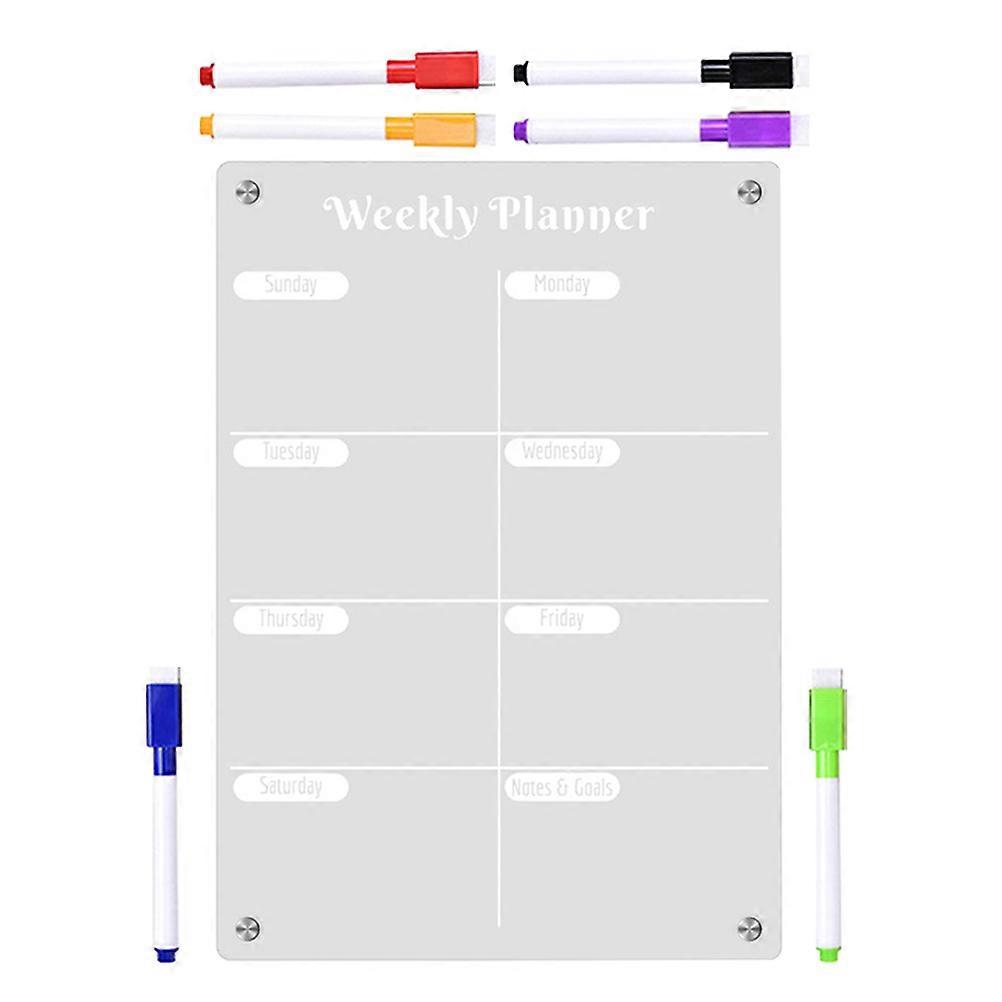 Clear Refrigerator Dry Erase Board Acrylic Writing Board Kitchen Use Erase and Rewrite 1Pack