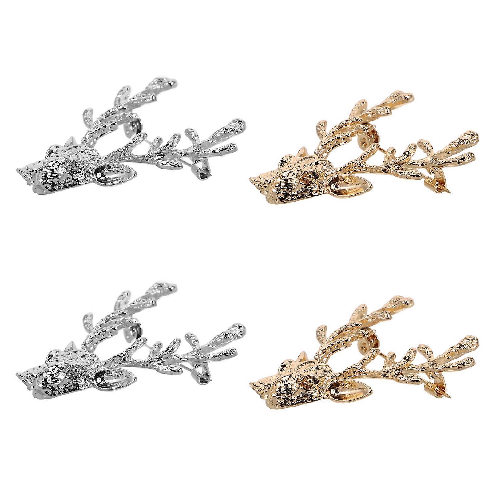 תכשיטים סיכות סיכה בעלי חיים סיכה סגנון פשוט אך אלגנטי לחתונות נשפים 5X4.4 ס"מ 4 יחידות