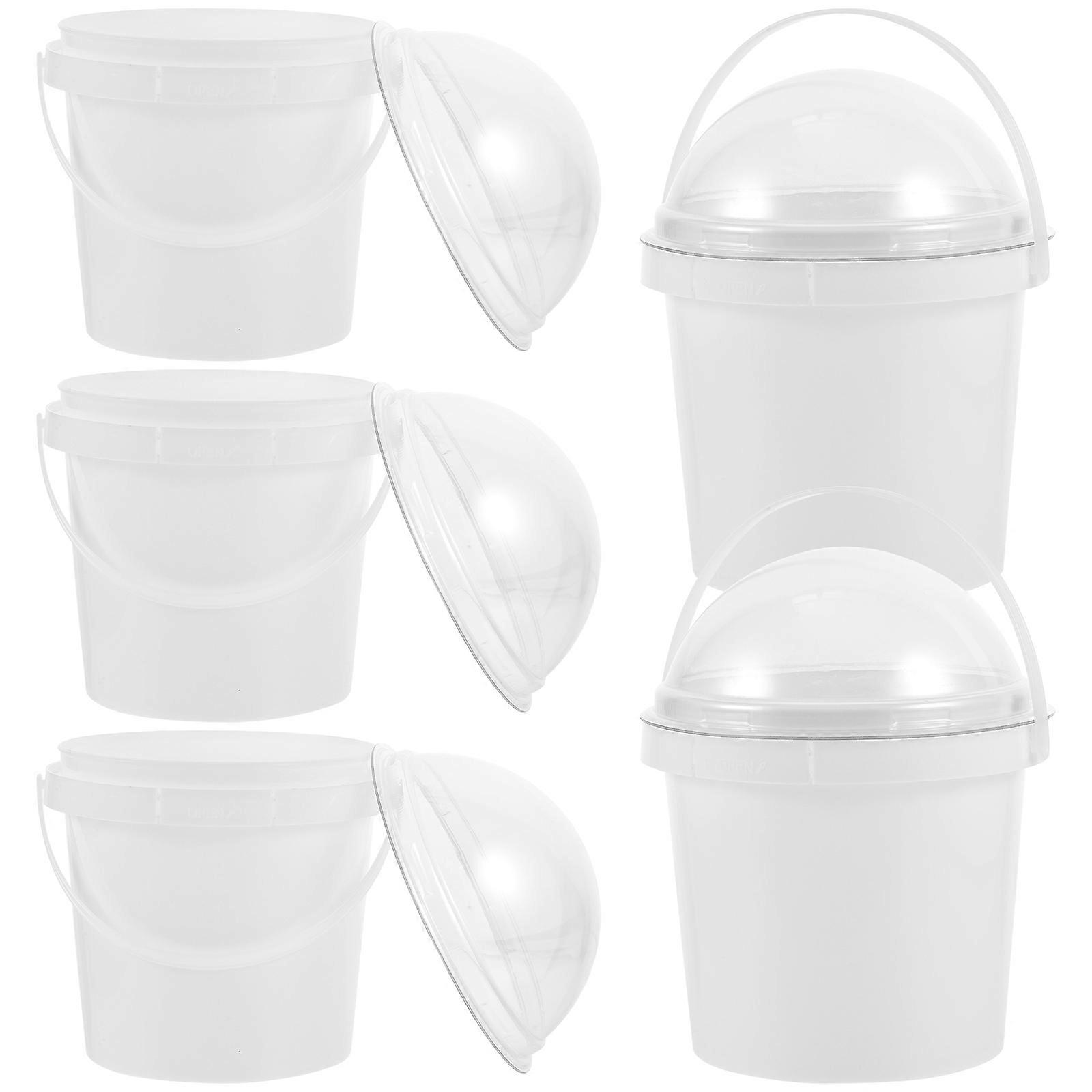 Drink Bucket Popcorn Container With Dome Lid For General Users 750Ml 5Pcs