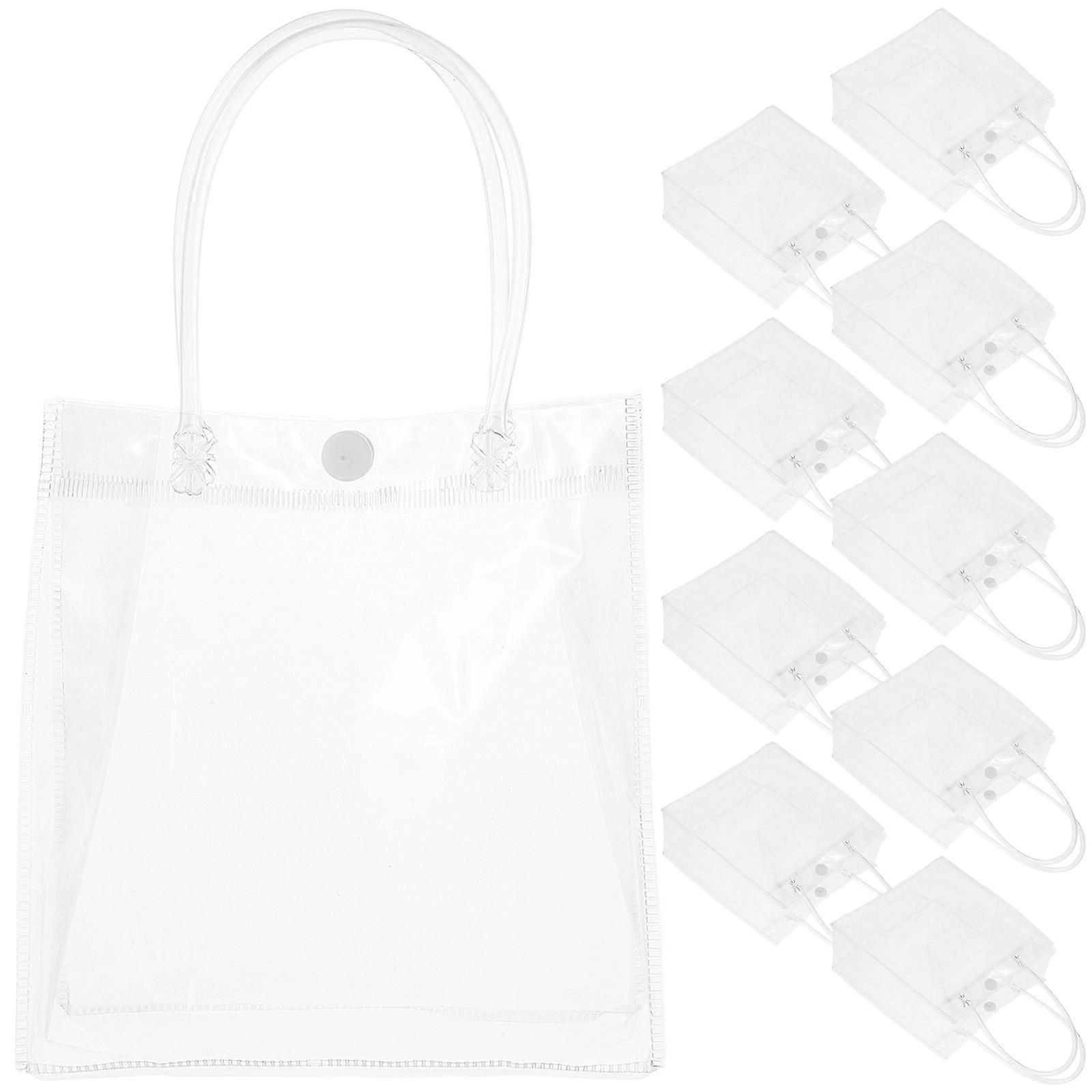 Stylish tote bags with handles, transparent design for visible contents and versatility