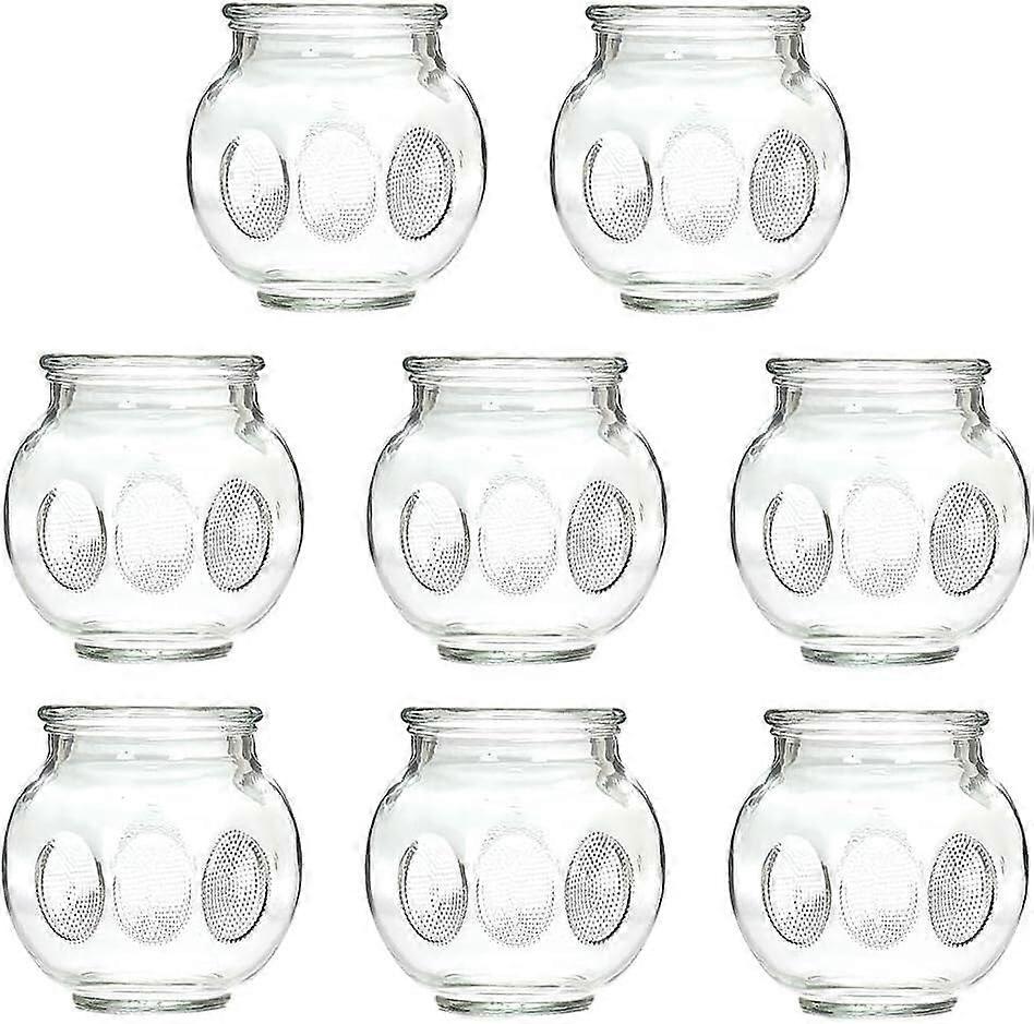 Schröpfen Set, 8 PCS Chinese Glass Cupping Therapy Set, Vacuum Cupping Device for Fire and Sliding Techniques