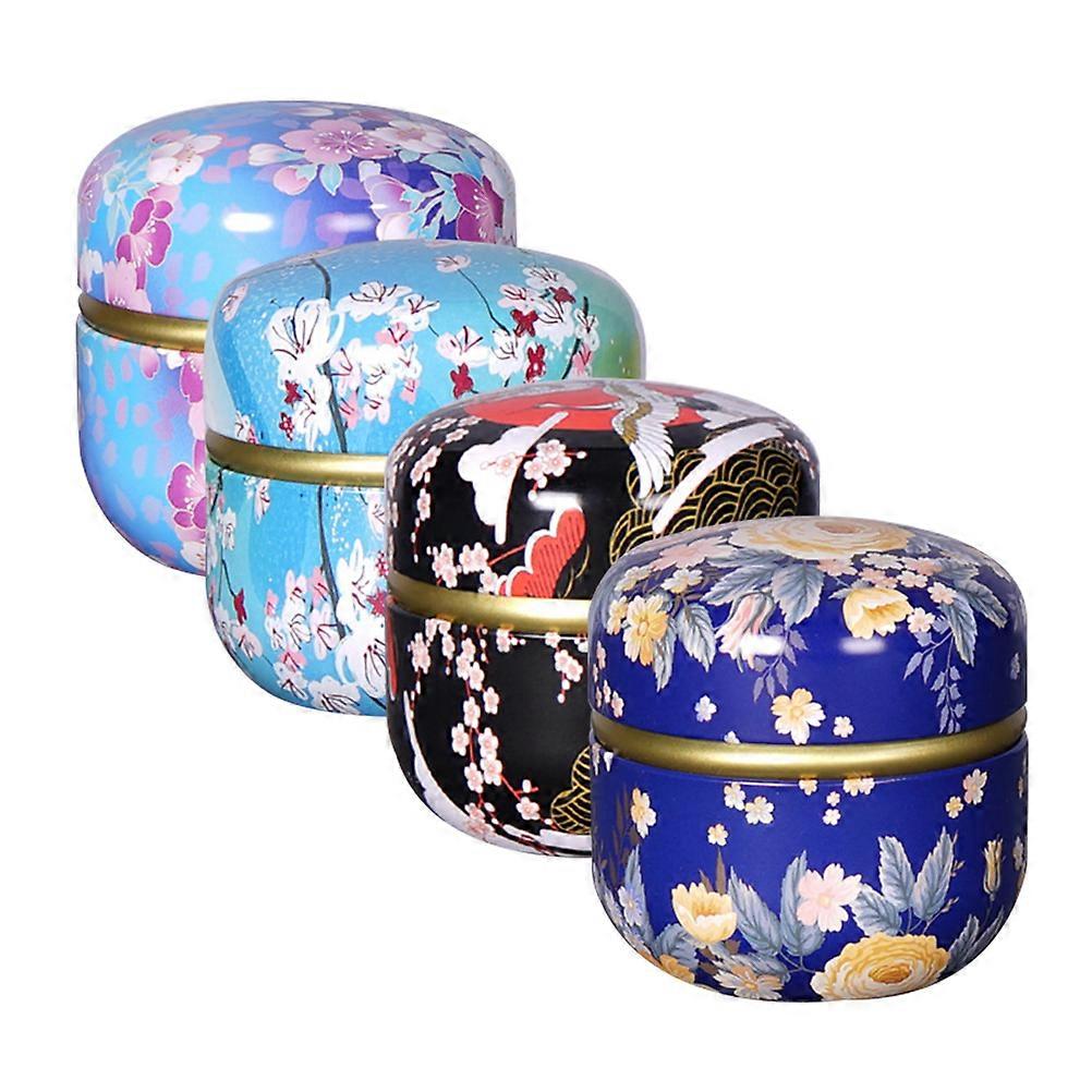 Holiday Mini Tinplate Can Jar Sealed Container Packing Box Random Style 4Pcs Perfect For Any Occasion