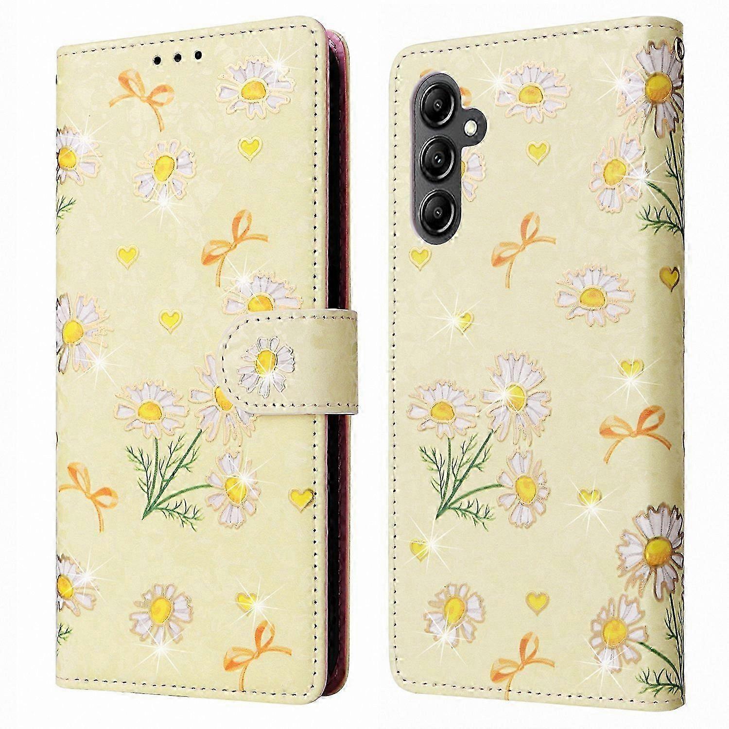 Leather RFID Blocking Flip Folio Case for 4G/5G Phones with Lacquered Finish