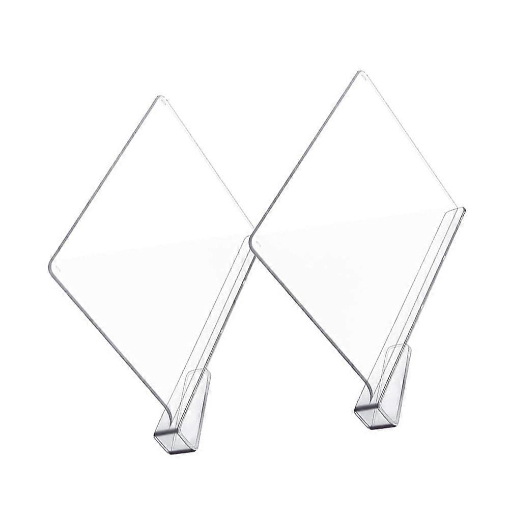 Acrylic Shelf Divider for Home Use Transparent and 4 Pieces Set Fits Various Surfaces