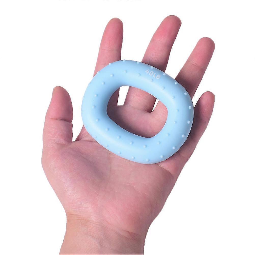 1PC Hand Grip Squeeze Ring Finger Strengthener Practical Hand Gripper Durable Wrist Force Trainer for Home Gym 40 Pounds Blue