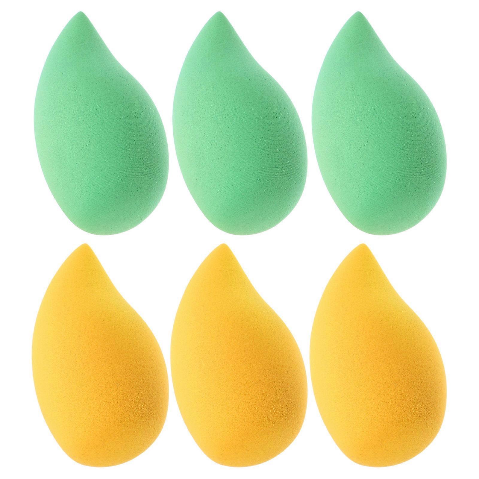6pcs Mango-shaped Powder for Makeup Tools with Sponge Material Assorted Color