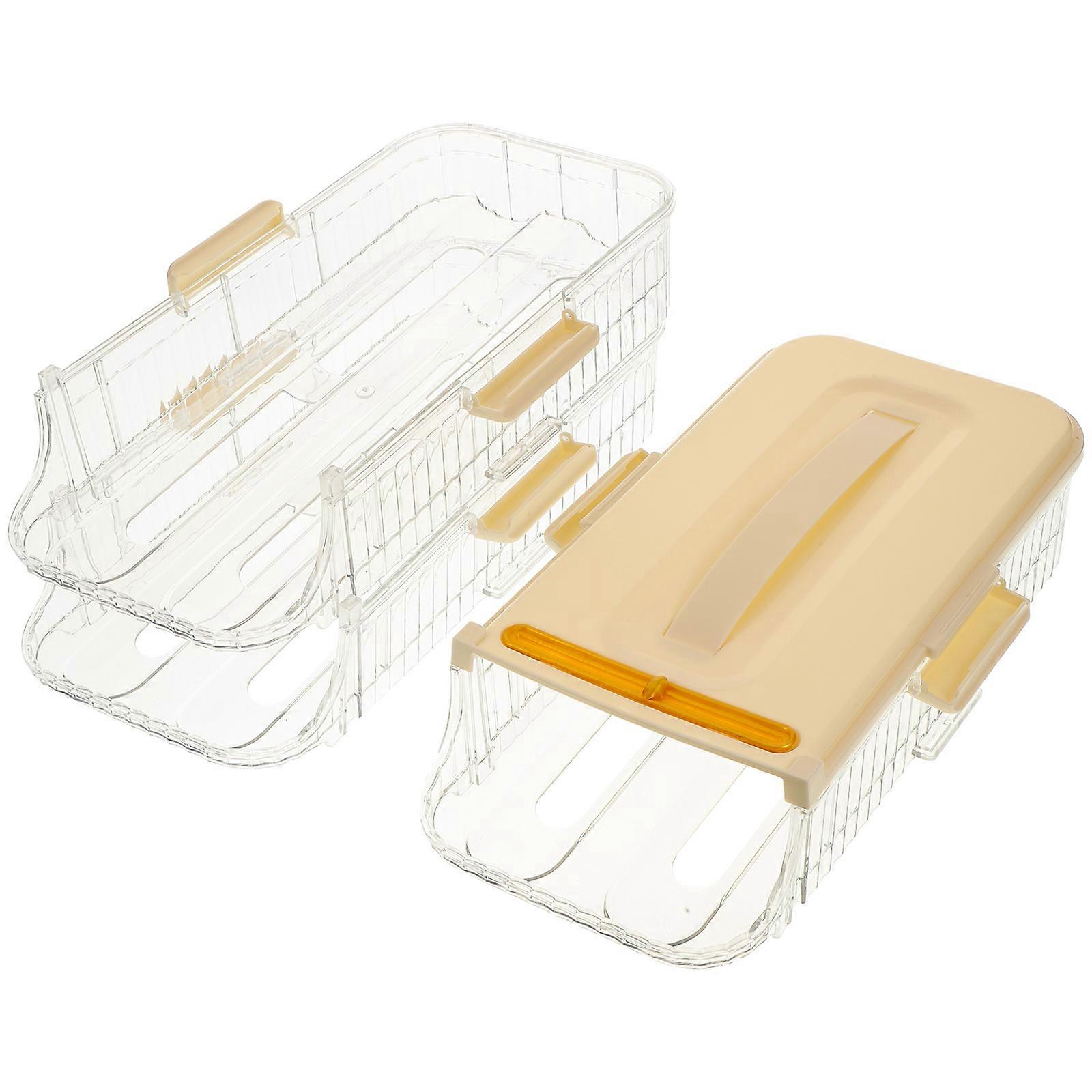 Multi-layer Egg Storage Container Rolling Dispenser for Kitchen Use 33x18.5cm 1Pcs