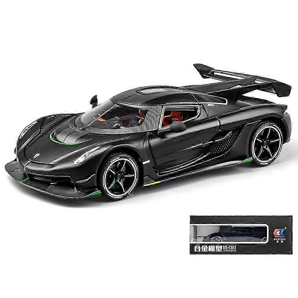 1:24 Koenigsegg Jesko Diecast Model Car with Sound Light Pull Back Action Boys Toy