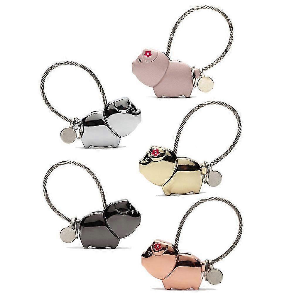 Valentine's Day Keychain Kissing Piggy Key Phase Suction 2Pcs mi
