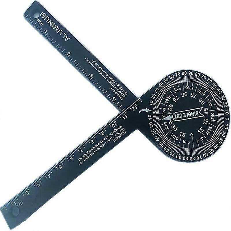360 Horizontal Angle Gauge Plastic Aluminum Alloy Protractor Woodworking Angle Positioner Protractor
