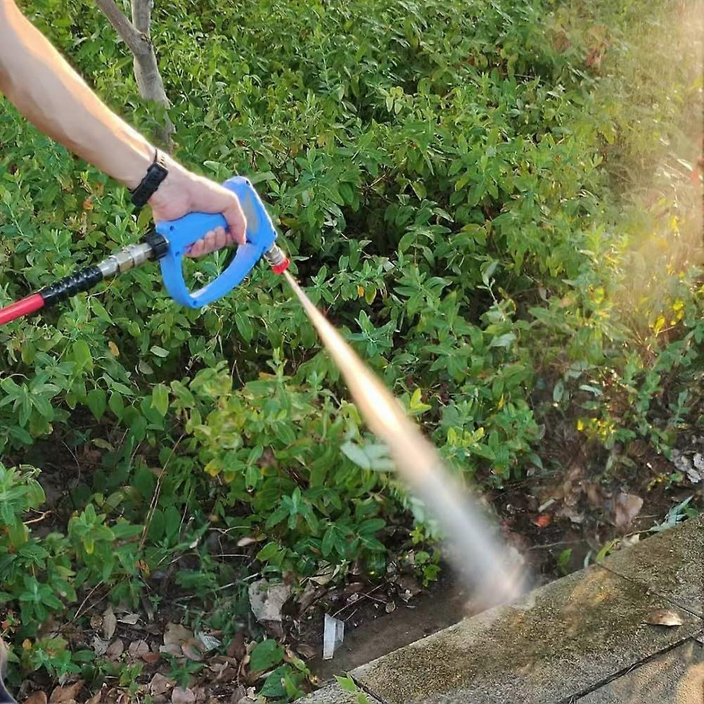 35.6 Cm (14 Inch) High-Pressure Washer Handle With Quick-Connect Socket And M22/3/8 Swivel Joint Blue 3/8 Inch