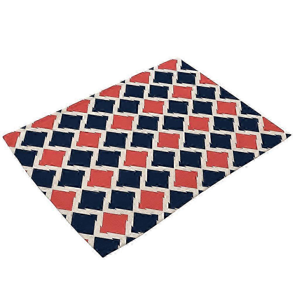 Delicate Geometric Pattern Cotton Linen Placemat - Unique Eco-Friendly Design for Stylish Table Setting (MG0027-2)