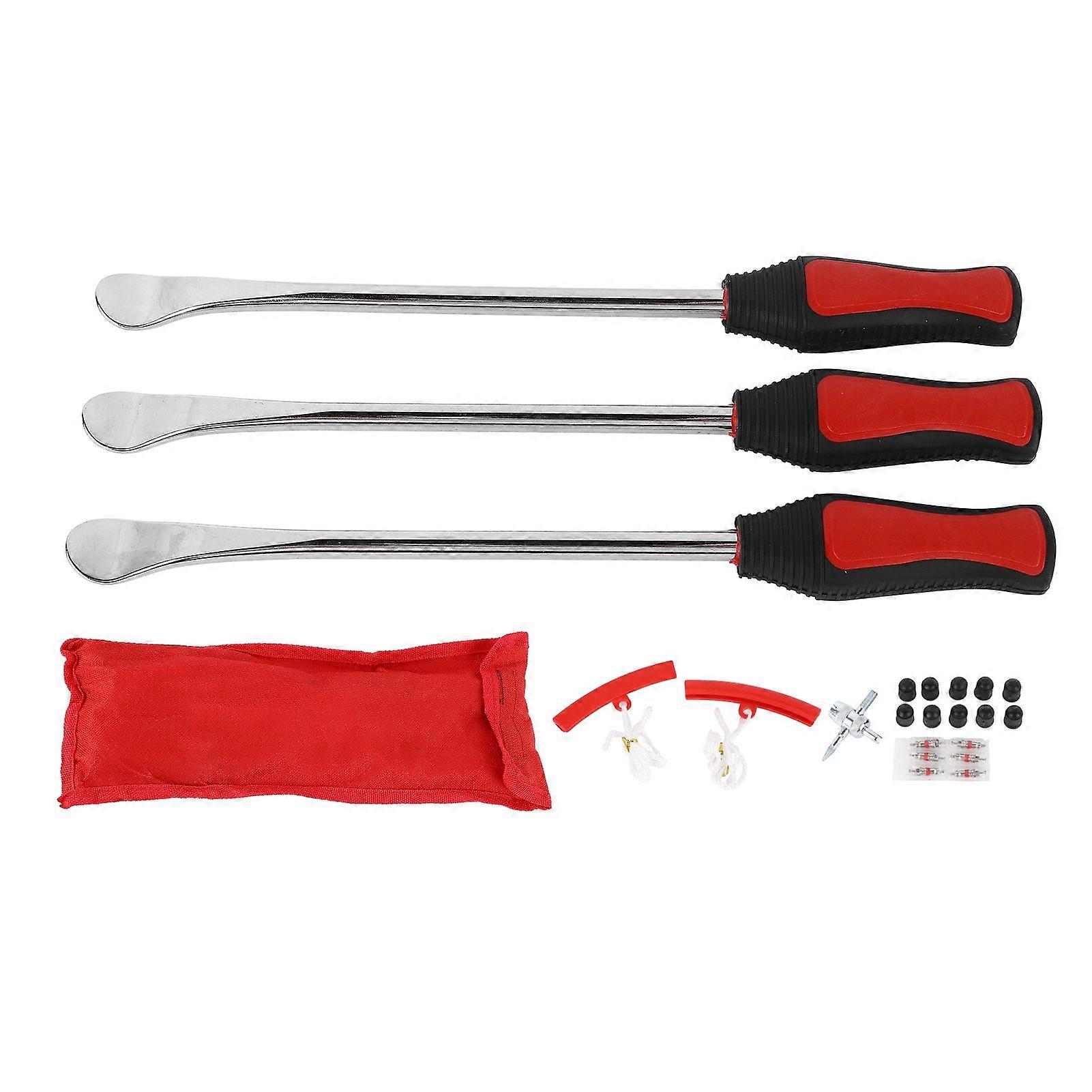 tire changing tool kit for motorcycle and bicycle with spoon lever