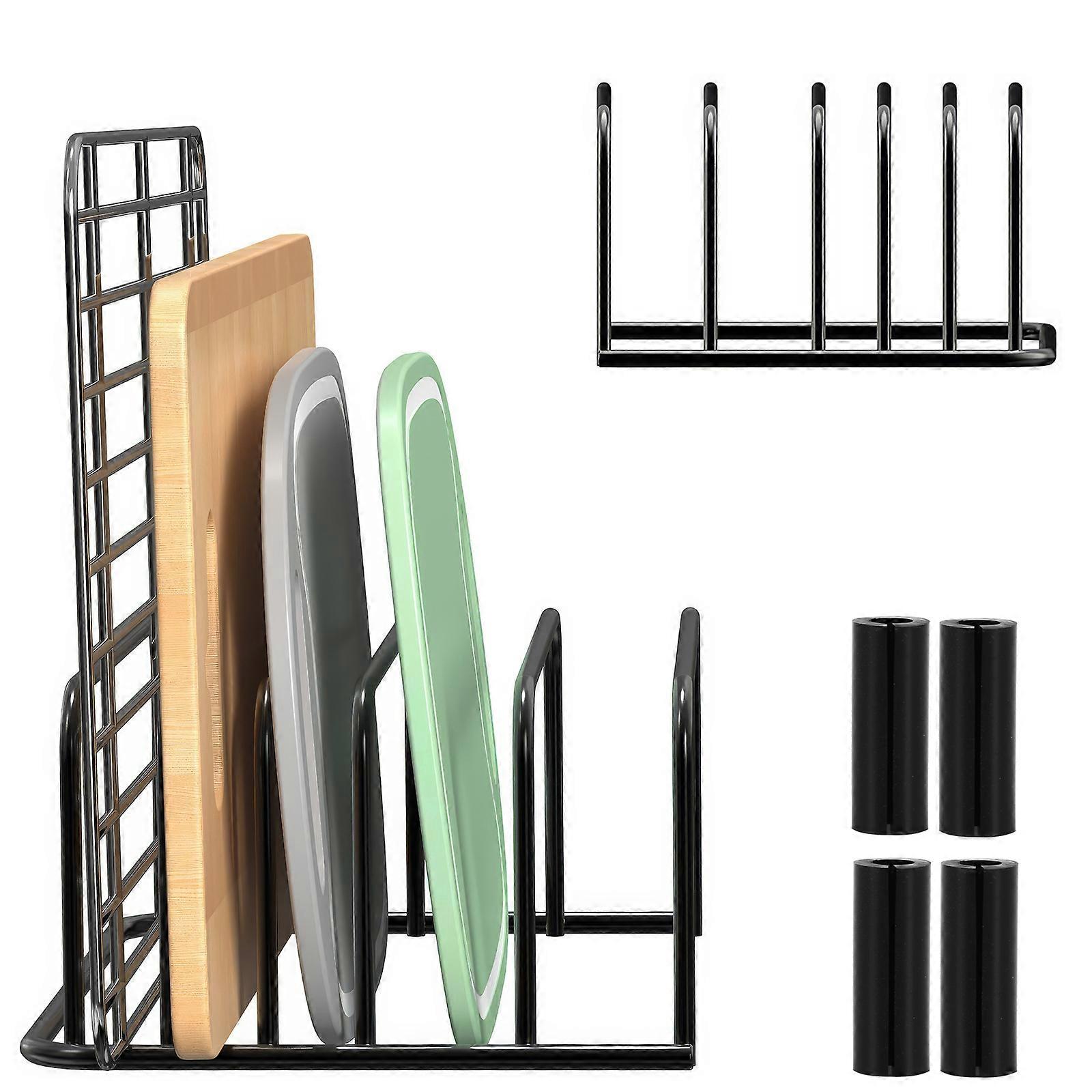 Dish Rack with Cutting Board and Lid Holder Set