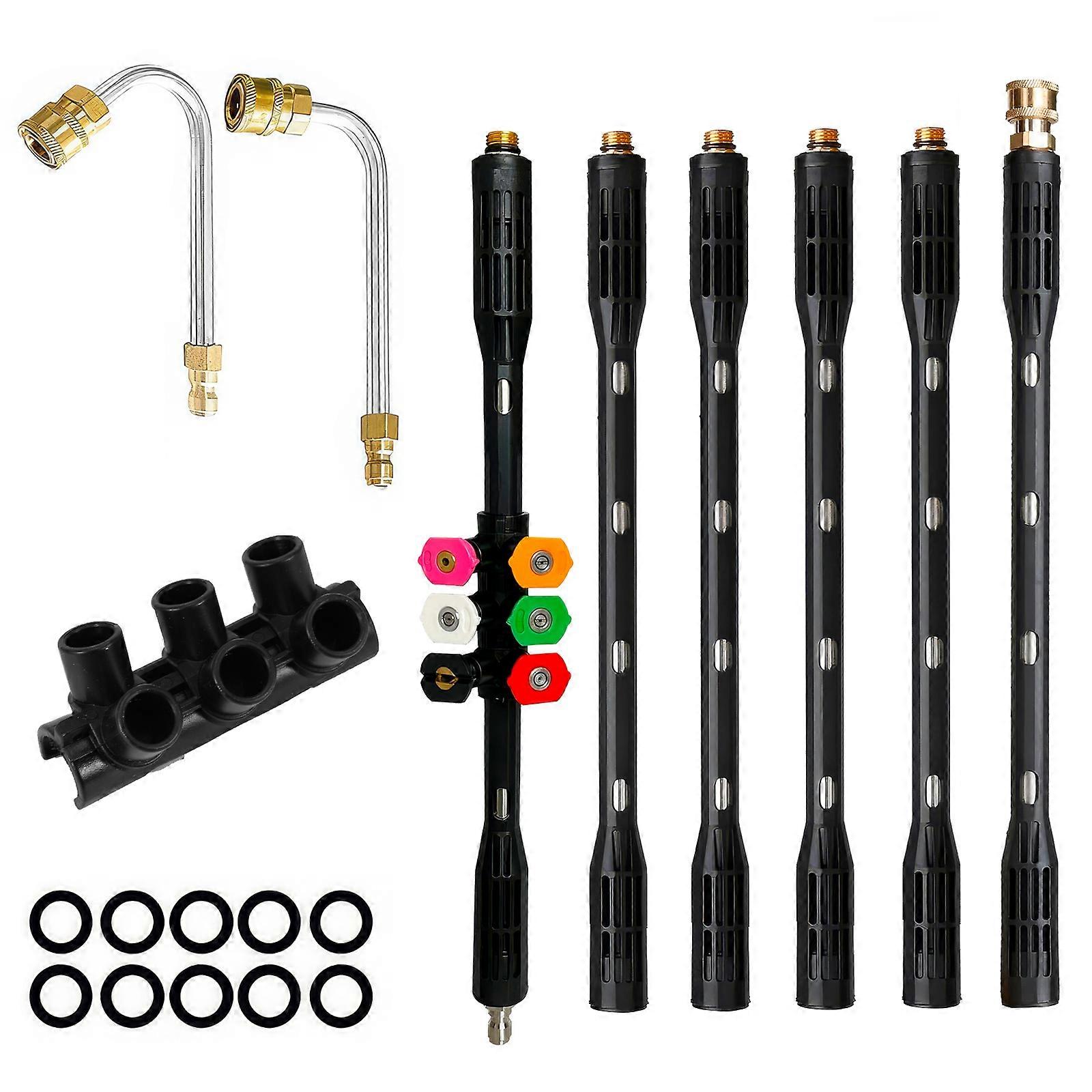 Extendable High-Pressure Washer 1/4 Quick-Connect Bent Nozzle  9/Carton