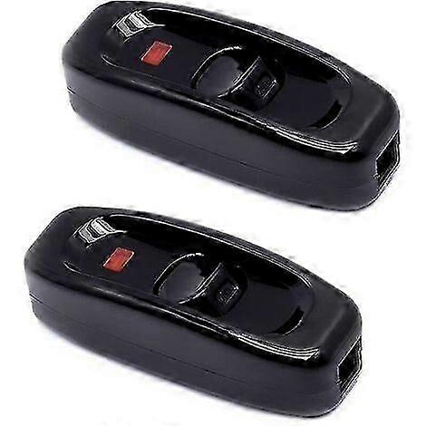 Lamp Switch2 Pcs Black Inline Lamp Switch 250V 10A Intermediate Switch with Led